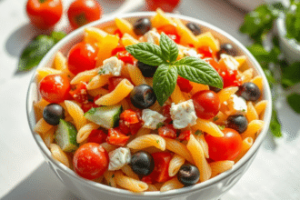 salată de paste cu legume de vară