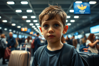 copil abandonat aeroport Barcelona pasaport expirat