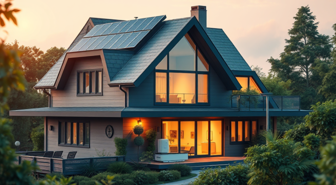 casa inteligenta panouri fotovoltaice baterie energie